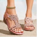 Bohemian-style Thick-soled Wedge Sandals