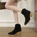 Womens Fashionable Retro Bootie With A Sock-Like Cuff