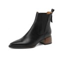 Womens Mid-heel Pointed-toe Martens Boots