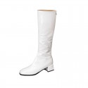Womens Stylish Chunky-heeled Square-toe Over-the-knee Boots