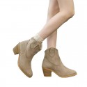 Womens Fashionable Retro Bootie With A Sock-Like Cuff