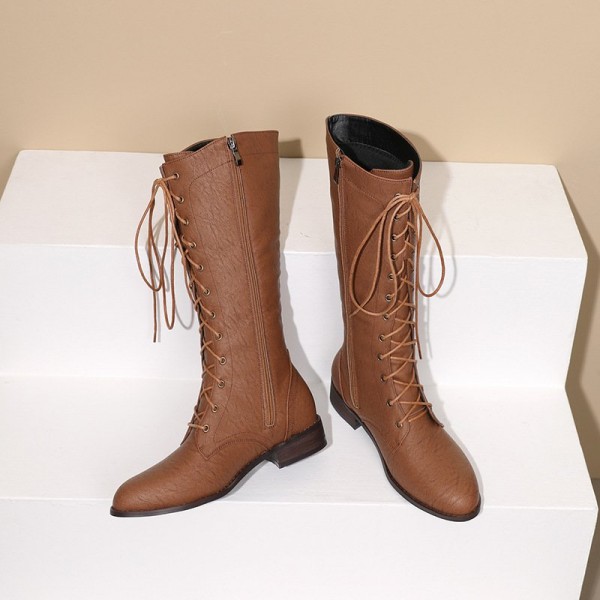 Denim Mid-calf Rider Boots For Women