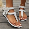 Korean Style Summer New Low Heel Flip Toe Roman Women's Shoes