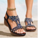 Bohemian-style Thick-soled Wedge Sandals