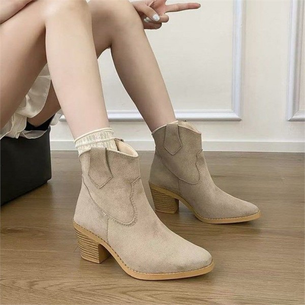 Womens Fashionable Retro Bootie With A Sock-Like Cuff