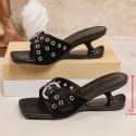 Womens Stylish High-end Statement Heel Sandals For Outdoor Wear