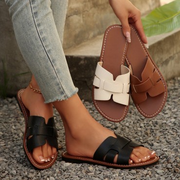 Plus Size Open Toe Flat Cool Women's Slippers