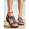 Bohemian-style Thick-soled Wedge Sandals