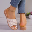 Bow-knot Plus-size Flat Sandals For Women