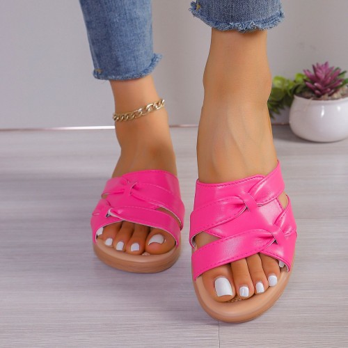 Bow-knot Plus-size Flat Sandals For Women