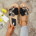 Women's Rope Bottom Stitching Floral Fashion Casual Slippers