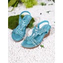 Bohemian-style Thick-soled Wedge Sandals