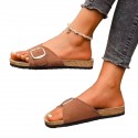 Summer New European And American Fashion Belt Buckle Open Toe Sandals Women