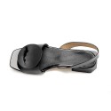Patent Leather Buckle Mid-heel Open-toe Womens Shoes