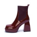 Thick-soled Thick-heeled High-heeled Ankle Boots
