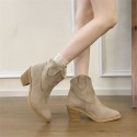 Womens Fashionable Retro Bootie With A Sock-Like Cuff