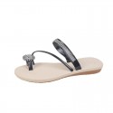 Outerwear Floral Rhinestone Flip-Flops Fairy Style Flat Sandals Two-Way Wear