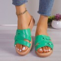 Bow-knot Plus-size Flat Sandals For Women