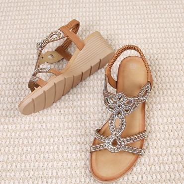 Bohemian New Fashion Rhinestone Sandals Korean Style