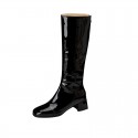 Womens Stylish Chunky-heeled Square-toe Over-the-knee Boots