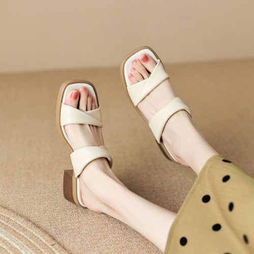 French Style Small Sandals Women's Rubber