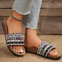 Ethnic Style Platform Slippers Rivet Plus Size Water Pine Beach Slippers