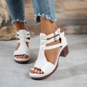 Womens Stylish Casual Peep-toe Wedge High-heeled Sandals